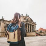 Tourist,Girl,With,A,Backpack,Or,A,Student,Looks,At