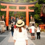 Lady,Tourist,Is,Visiting,Fujimi,Inari,In,Kyoto,,Japan