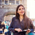 Portrait,Of,A,Pretty,Female,London,Tourist,Standing,On,The