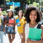 Laughing,African,American,Female,Student,Group,Of,International,Students