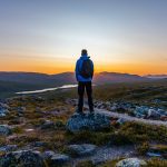 Man,Hiking,To,Saana,Fell,,Kikpisjärvi,,Enontekiö,,Lapland,,Finland