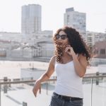 Beautiful,Girl,Walking,Around,The,City