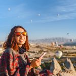 A,Tourist,Girl,Talks,By,The,Phone,Of,The,Hills