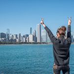 Tourist,Woman,Visit,Architecture,Of,Chicago,She,Walking,Lincoln,Park